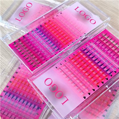 Penggemar bulu mata berwarna premade